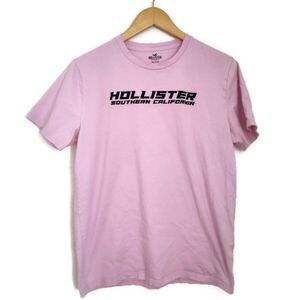 Hollister Pink Graphic T-Shirt Size Large